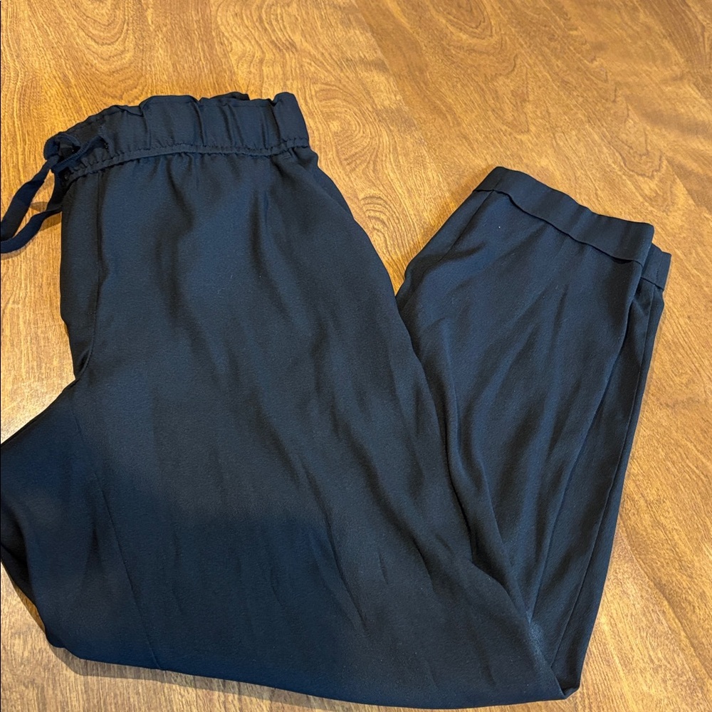LOFT Black Elastic Waist Pants